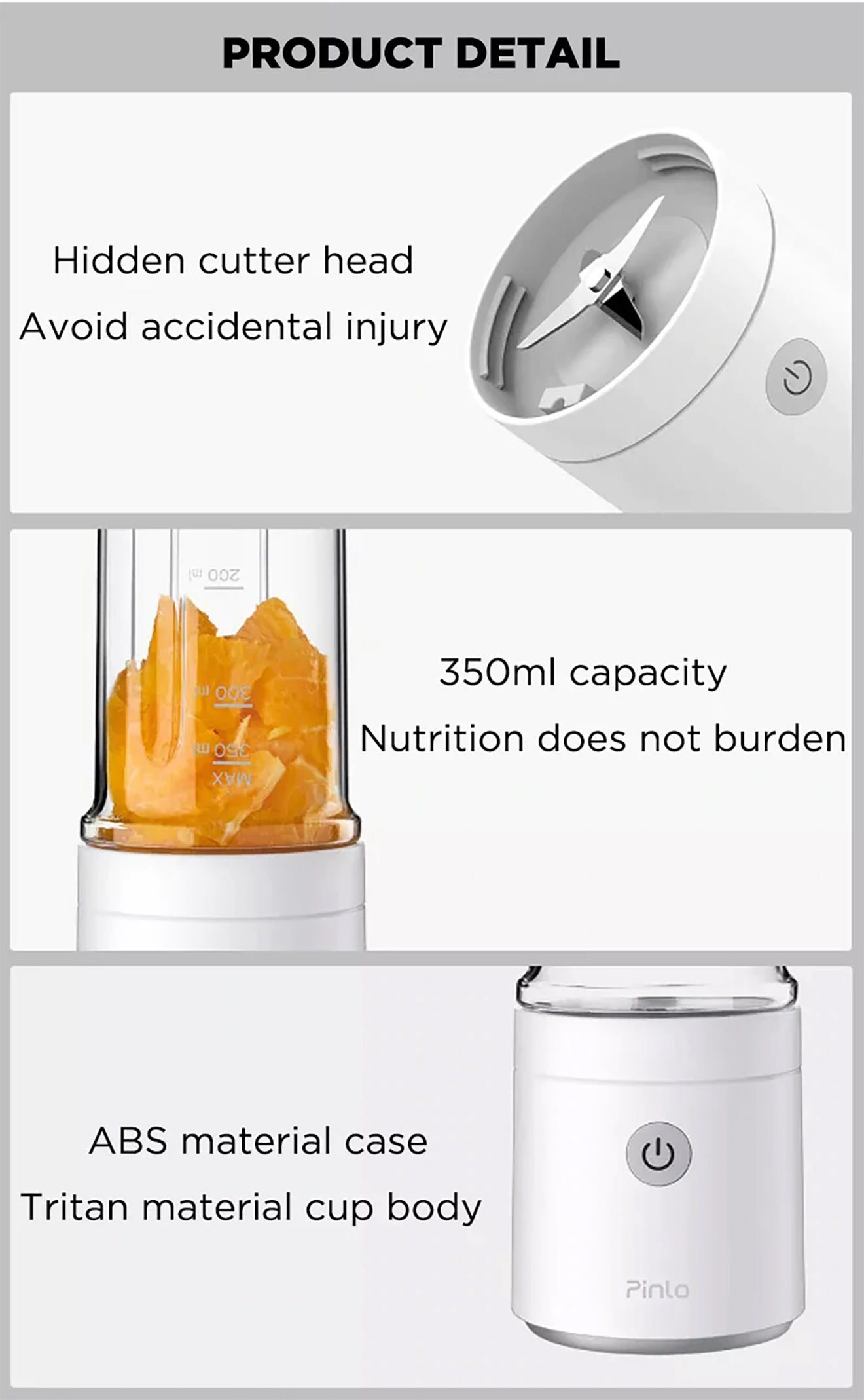 Xiaomi Pinlo Blender - 500W - White - PowerMall